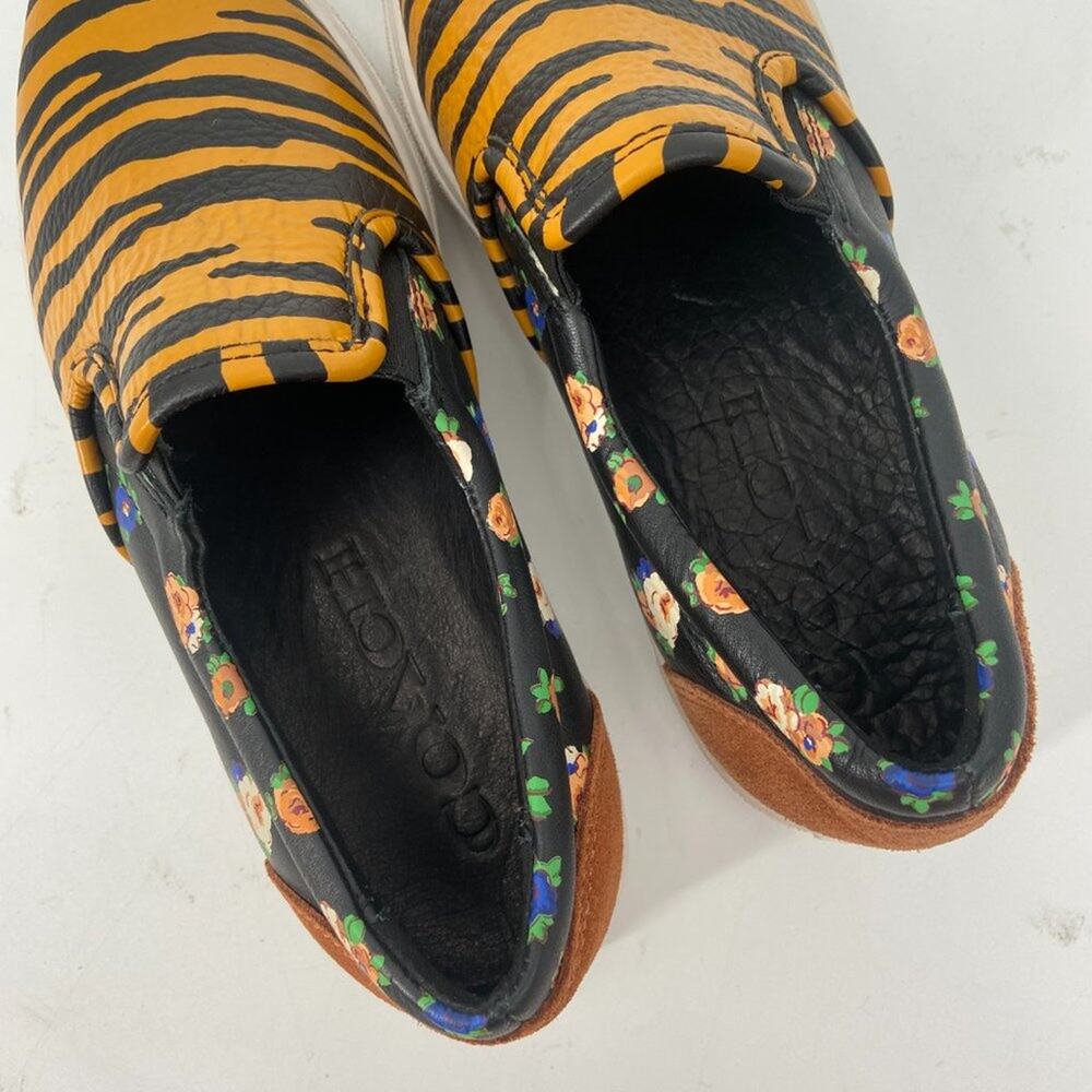 COACH C103 Striped Floral Point Toe Sneaker - Picture 8 of 8